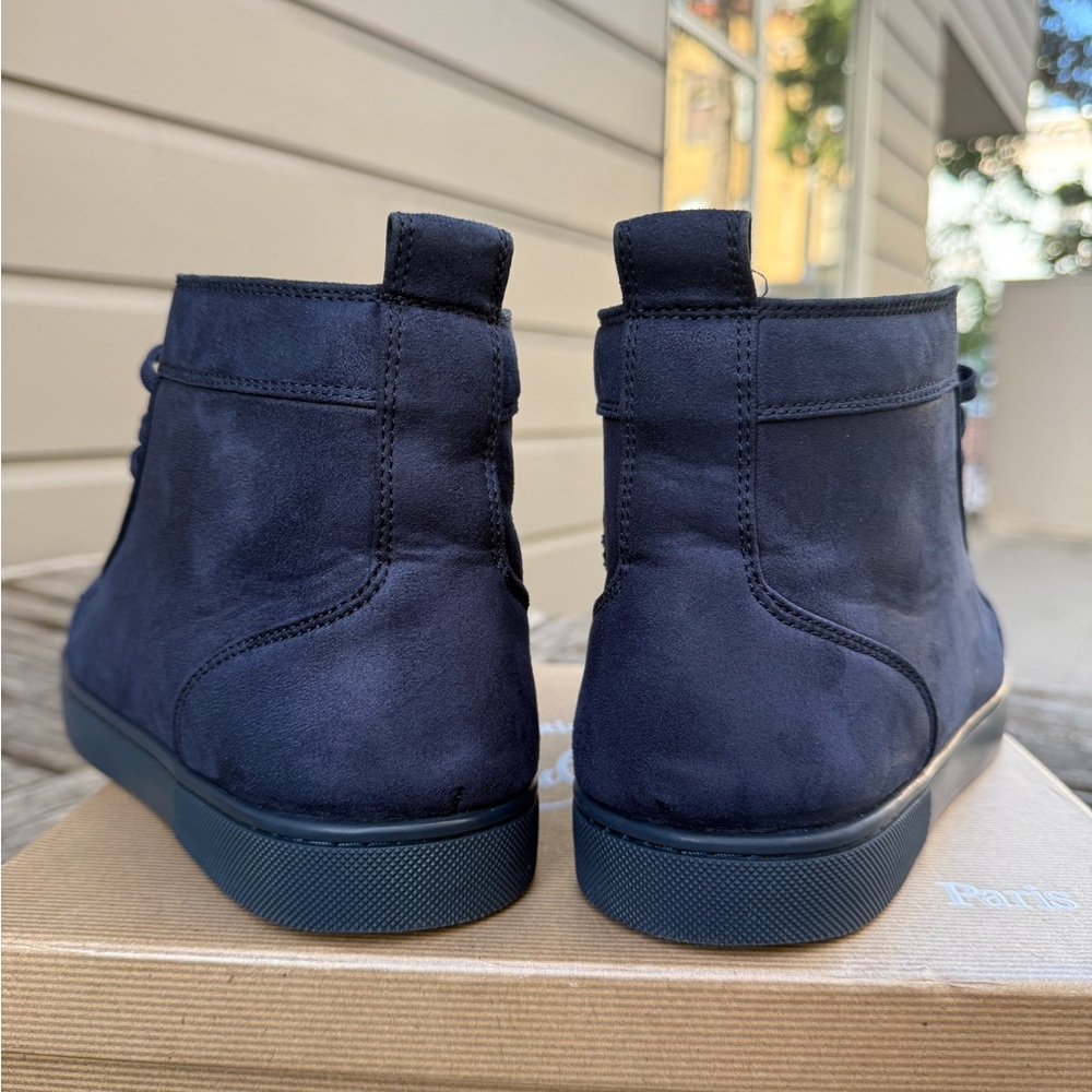 Christian Louboutin Navy High-Top Sneakers - Picture 5 of 12